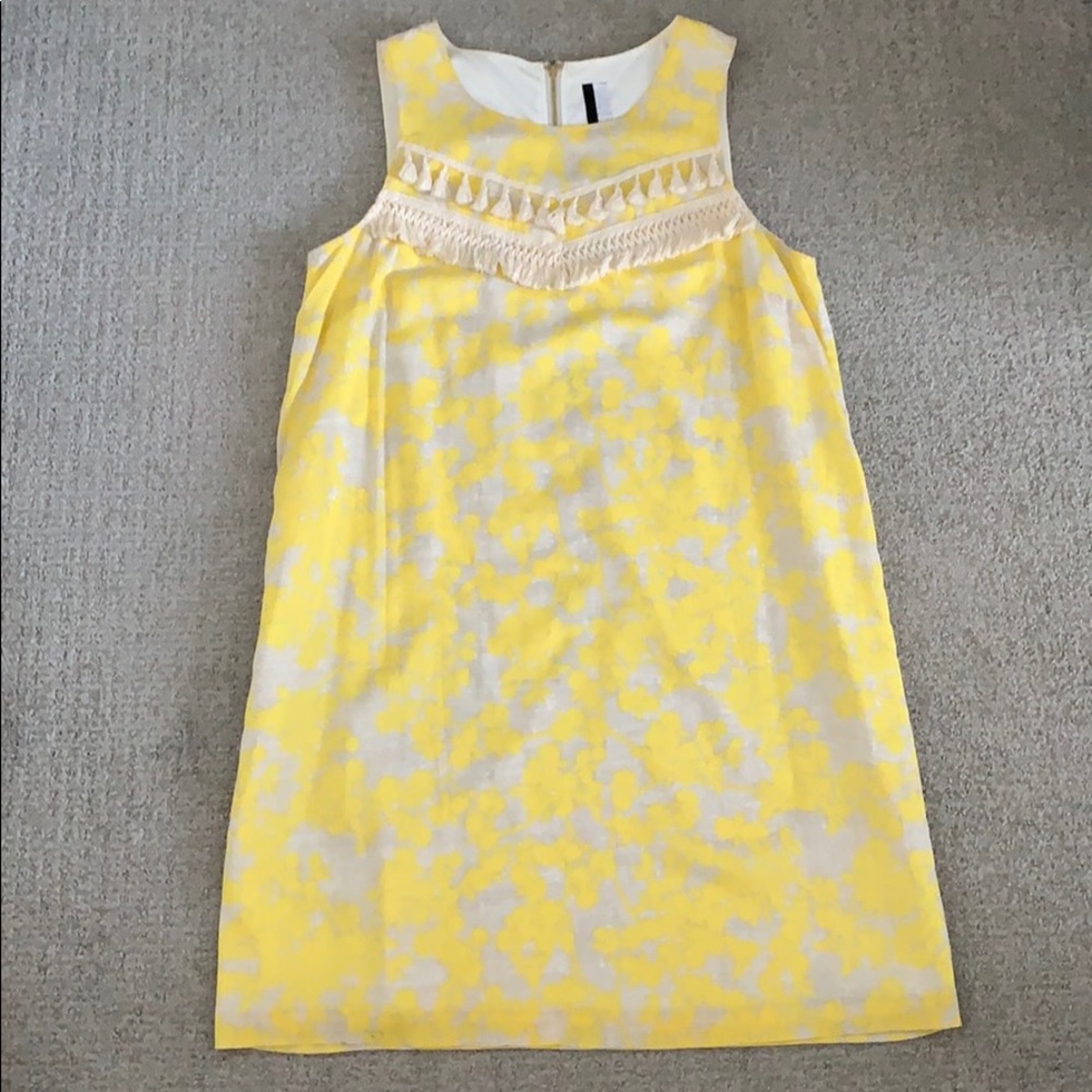Kenzie yellow boho mini dress
